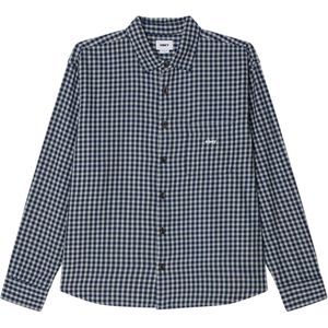 Obey Overhemd lange mouw blauw (Maat: XL) - Ruit