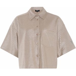 Alix The Label Blouse goud (Maat: XS) - Glitter - Halslijn: Polokraag,