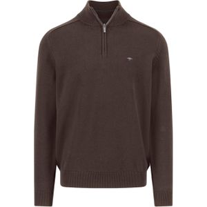 Fynch-Hatton - Troyer-Zip - Bruin - Mélange - Schipperstruien