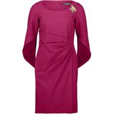 Vera Mont - Cocktailjurk - Knielang - Materiaalmix met Stretch - Ronde Hals