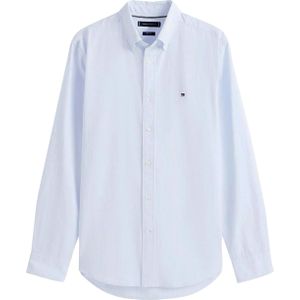 TOMMY HILFIGER - Overhemd - Lichtblauw/Wit - Regular Fit - Lange Mouw