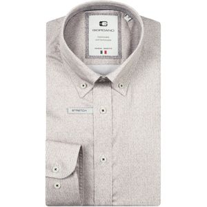 Giordano - Overhemd - Beige - Lange Mouw - Satin Stretch Micr