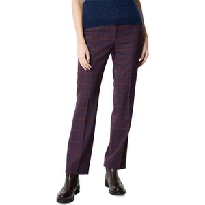 Gardeur Zigarette Straight dames broek bordeaux (Maat: 36) - Ruit