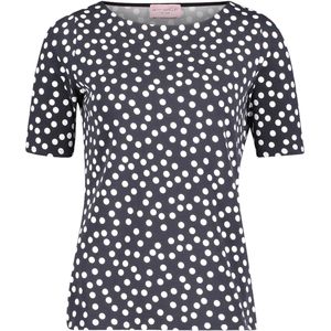 Betty Barclay - So Cosy T-shirt blauw (Maat: 36) - Stip - Halslijn: Ronde hals,