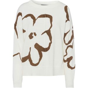 Frank Walder Dames trui beige (Maat: 40) - Halslijn: Ronde hals,