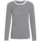 Penn & Ink N.Y. - Longsleeve - Ecru - Streep - Ronde Hals