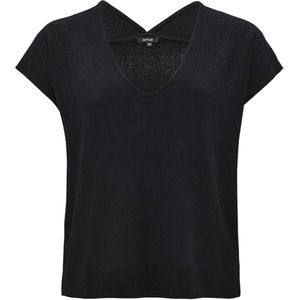 OPUS T-shirt zwart (Maat: 36) - Effen - Halslijn: V-hals,