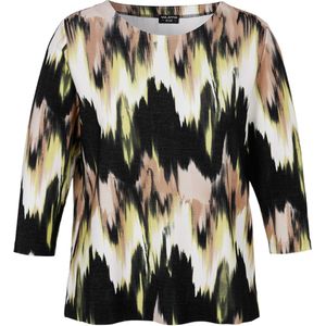 Via Appia Due - Top - Zwart - Korte Mouw - 2524430