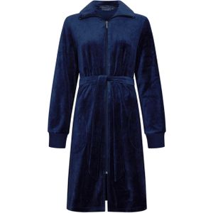 Pastunette - Flow - Badjas - Blauw - Velour - Rits
