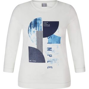 Rabe T-shirt ecru (Maat: 50) - Fotoprint - Halslijn: Ronde hals,