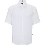 Boss Orange Overhemd korte mouw wit (Maat: 3XL) - Effen