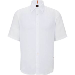 Boss Orange Overhemd korte mouw wit (Maat: 3XL) - Effen