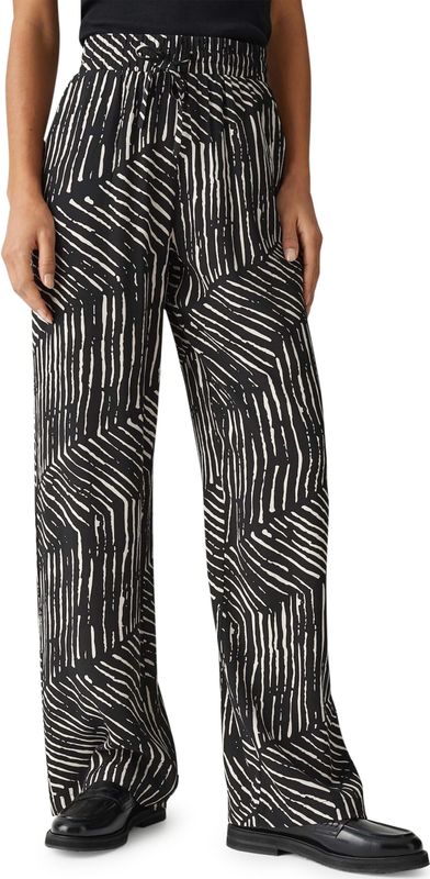 Stoffen broek van viscose met elastische band, model 'Marou'