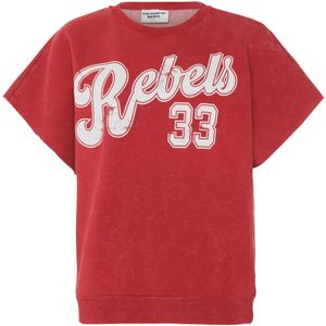 Colourful Rebel Sweater rood (Maat: M) - Tekst - Halslijn: Ronde hals,