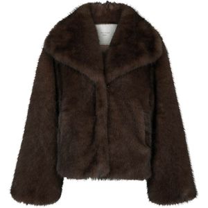 Neo Noir - Stephanie Faux Fur Jacket - Bruin - Damesjas
