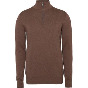 Saint Steve - CAS - Half Zip Trui - Bruin - Katoen