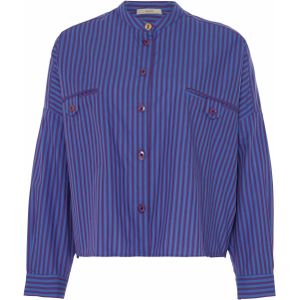 Sessun Blouse paars (Maat: S) - Streep - Halslijn: Ronde hals,