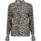 Geisha - 52612-60 - Blouse - Black/Sand - Panterprint - Aangesloten Pasvorm