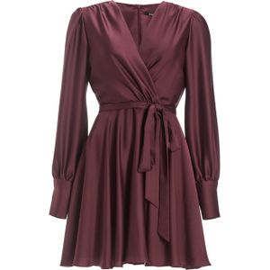 Swing - Cocktailjurk - Met Tailleriem - Getailleerd Model - V-hals - Wikkellook