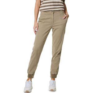 YAYA Soft cargo trousers with rib groen (Maat: 38)