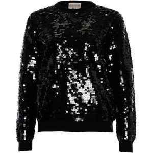 Semicouture Sweater zwart (Maat: L) - Glitter - Halslijn: Ronde hals,