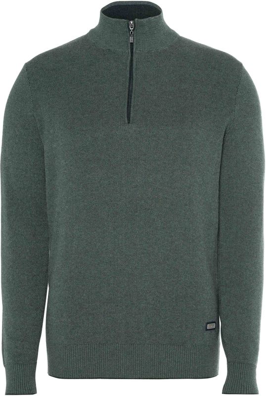 Baileys - Half Zip - Pullover - Groen - 100% Katoen