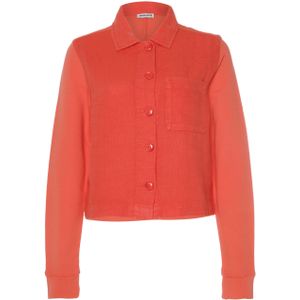 Anna Blue Blouse rood (Maat: 44) - Effen - Halslijn: Kraag,