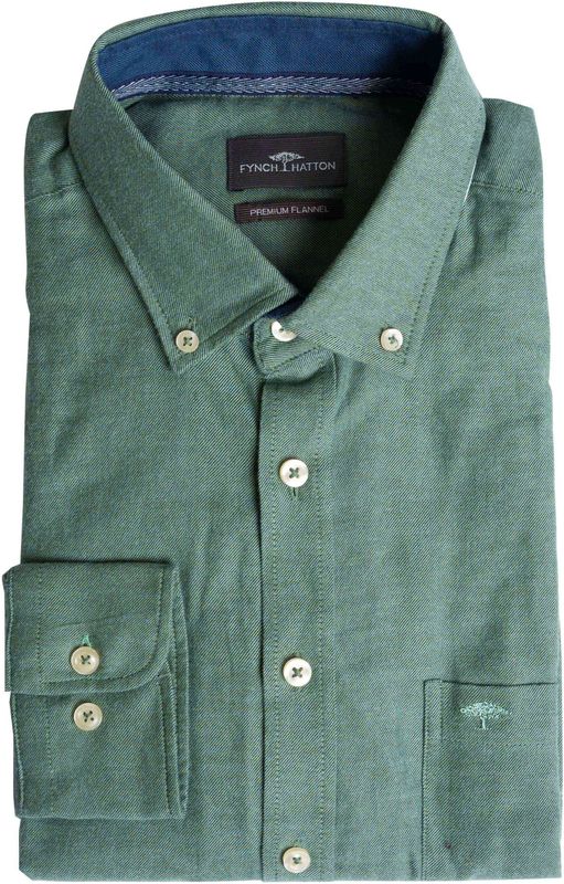 Fynch-Hatton Flanellen Overhemd , Effen
