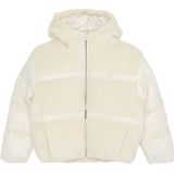 Calvin Klein Gevoerde Jas m. Fleece - Witkopgrijs - Calvin Klein - 8 jaar (128) - Donsjassen