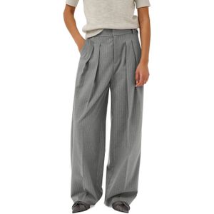 InWear HOSANNAIW PLEATED dames broek grijs (Maat: 34) - Streep