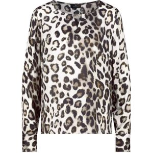 Monari Dames blouse zwart (Maat: 38) - Halslijn: Ronde hals,