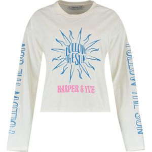 Harper & Yve T-shirt ecru (Maat: XS) - Fotoprint - Halslijn: Ronde hals,
