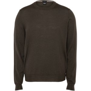 Boss Menswear Heren trui groen (Maat: M) - Effen - Halslijn: Ronde hals,