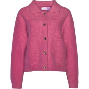 Rino & pelle Vest roze (Maat: XS) - Effen - Halslijn: Kraag,