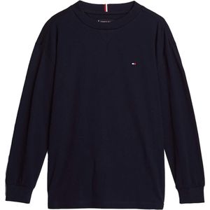 Tommy Hilfiger Longsleeve zwart (Maat: 164) - Effen - Halslijn: Ronde hals,