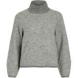 Vila - Lory - Gebreide Top - Hoge Hals - Lange Mouwen - Normale Pasvorm