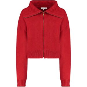 Harper & Yve Dames vest rood (Maat: XS) - Effen - Halslijn: Opstaande kraag,