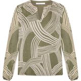 Betty en Co Dames blouse groen (Maat: 36) - Halslijn: V-hals,