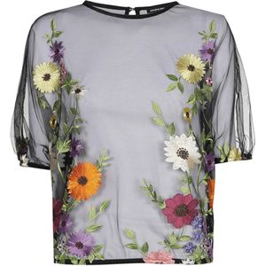 Caroline Biss Dames top multicolor (Maat: 36) - Bloemen - Halslijn: Ronde hals,