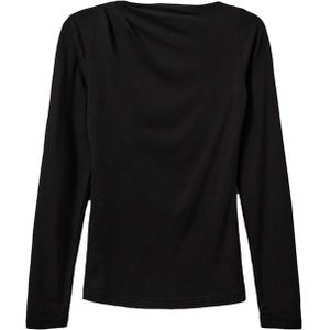 Sofie Schnoor Meisjes longsleeve zwart (Maat: 176) - Effen - Halslijn: Ronde hals,