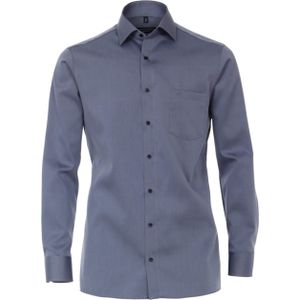 Casa Moda Overhemd lange mouw blauw (Maat: 43) - Effen