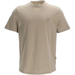 Chasin' T-shirt beige (Maat: S) - Tekst - Halslijn: Ronde hals,