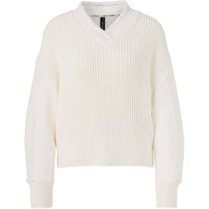 Marc Cain Sports Trui ecru (Maat: 42) - Effen - Halslijn: V-hals,