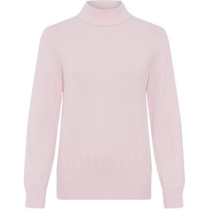 Olsen Dames trui roze (Maat: 36) - Effen - Halslijn: Opstaande kraag,