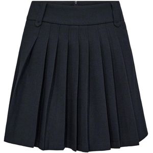 Co'Couture - Minirok - Donkerblauw - Dames - Plisse Rok