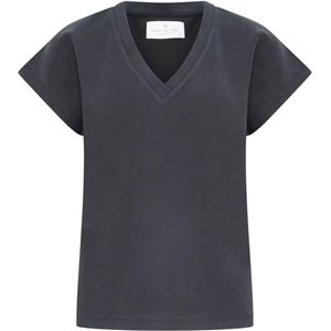 Aimée the Label T-shirt zwart (Maat: L) - Effen - Halslijn: V-hals,