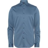 Vanguard - Heren Overhemd - Blauw - Lange Mouw - Effen