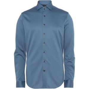 Vanguard - Heren Overhemd - Blauw - Lange Mouw - Effen