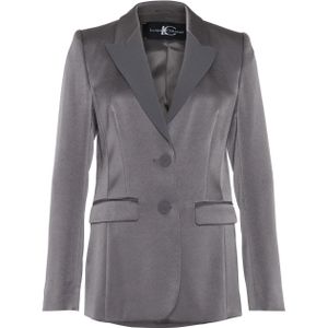 LUISA CERANO Dames blazer zilver (Maat: 36) - Effen