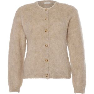 Club L'Avenir Dames vest beige (Maat: S) - Effen - Halslijn: Ronde hals,